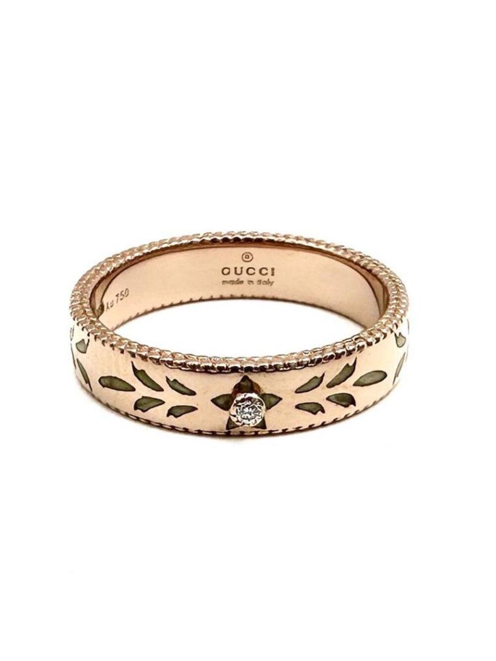 Fapis Gucci Flower Icon Diamond Ring #352462F96B